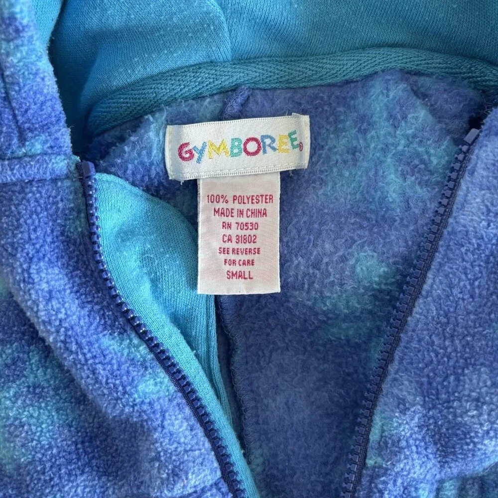 VTG 90s Gymboree Rainbow Tag Fleece Jumpsuit Snowflake Romper Coverall‎ Small